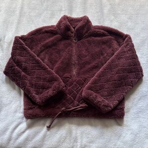 Women’s Almost Famous Maroon Crop Jacket Size Large